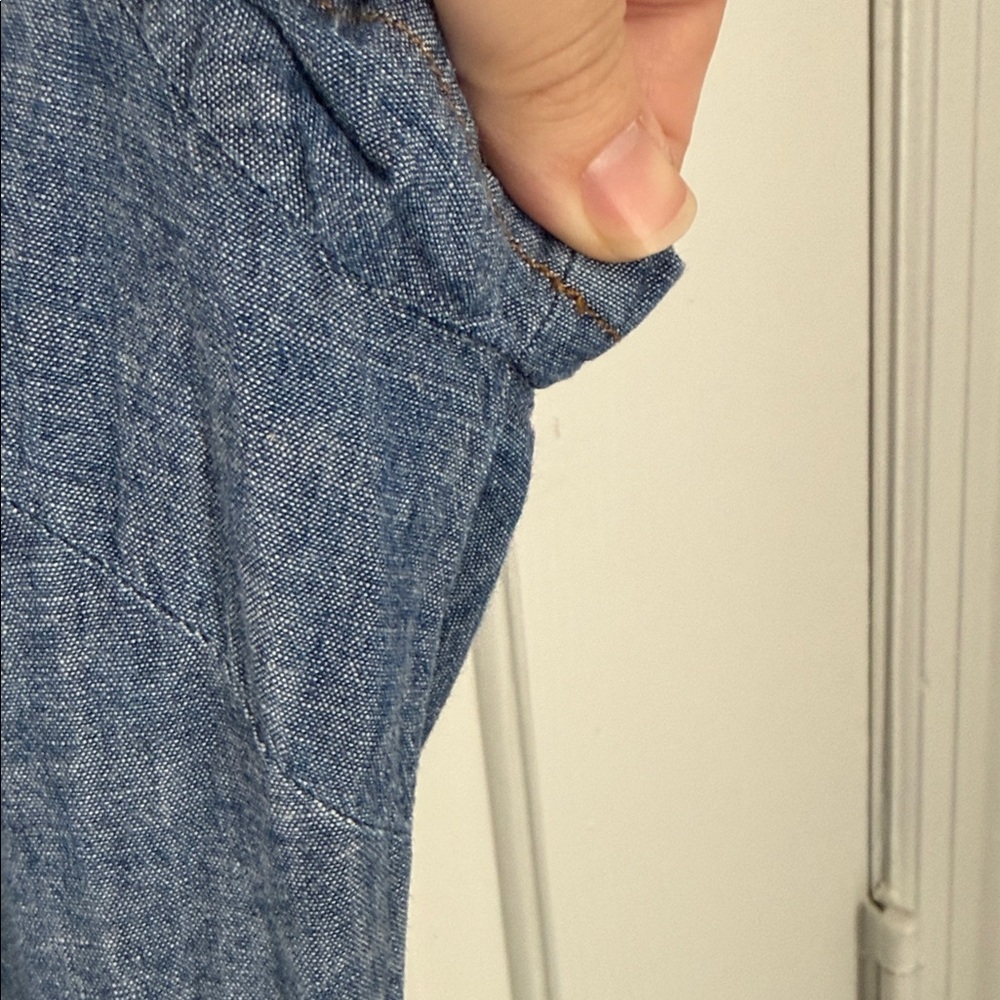 Talbots Petite Denim Blue Button-Up Dress - Picture 7 of 8